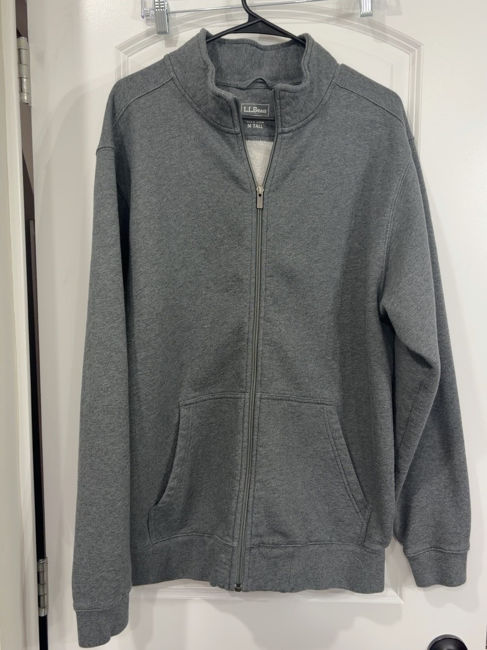 L.L. Bean Men's Zip-Up Jacket in Heather Gray Medium Tall